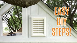 DIY Gable Vent Installation in Shed, Playhouse, or Tiny House Siding