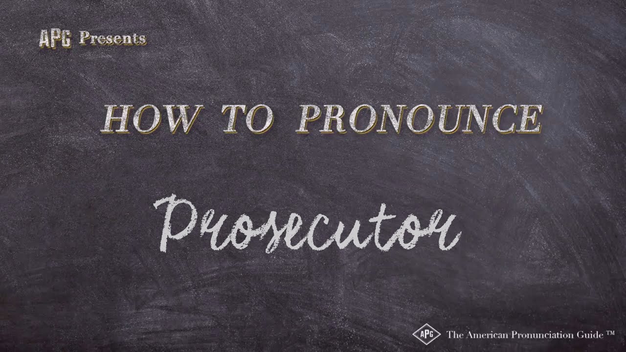 How to Pronounce Prosecutor (Real Life Examples!)