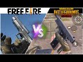 Free Fire vs PUBG Mobile/BGMI - Handguns & Pistols Firing sound, reload animations comparison