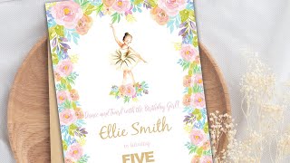 Ballerina Birthday Invitations: How to Edit on Zazzle 🎉 #zazzle #etsy    @Etsy @zazzle