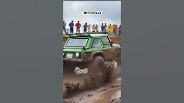 The green Offroat car managed to get out of the mud puddle  #offroad #offroad4x4 #offroadadventure