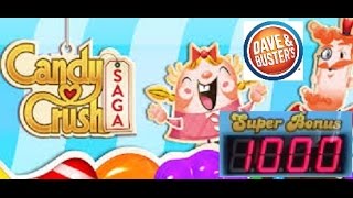 Candy Crush SUPER BONUS FRUSTRATION!!! | JJGeneral1 Arcade | Dave and Busters Jackpot Win screenshot 2
