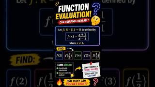 Find These Values using given funcion f(x) = (x+1)/(x−1) | #mathshorts #maths #functions #irrational