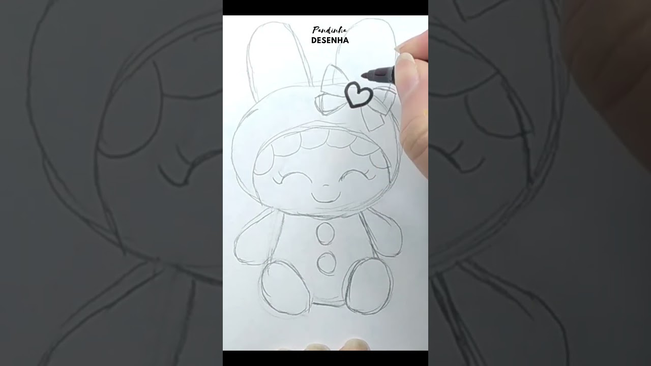 Bonequinha Kawaii fofa ❤ desenho para desenhar 😍 desenhando