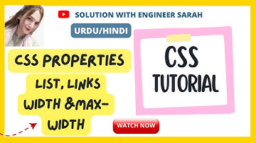 CSS PROPERTIES [ PART 2 ] | CSS list, links, width & Max-width | Advance CSS Tutorial.