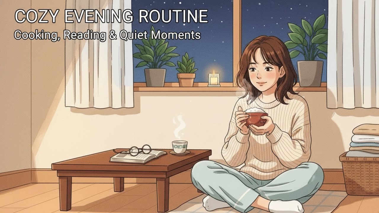 A Cozy Night Alone | ASMR Slow Living, Reading & Rice Cooking 🌙✨