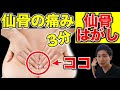 【即効3分仙骨剥がし】腰の痛みや仙骨の痛みにほぼ100％効果あり！