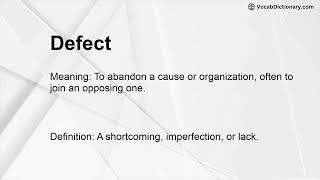 Defect Meaning