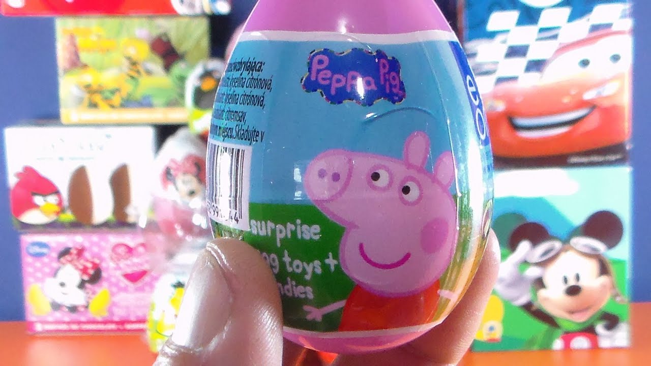 KINDER CHOCOLATE EGGS.PEPPA PIG,KINDER MAGIC,KINDER NAVIDAD.HUEVOS ...