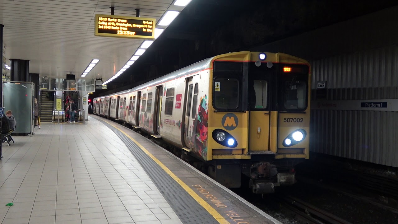 Merseyrail 507002 departing Liverpool Central