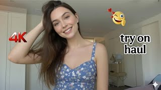 4K Bikini Try-On Haul 2025 Shein Lingerie & Transparent Clothes Fashion Review