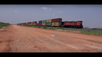 Most Magnificient & Monstrous Double Stack Container Train Captured In Rajasthan, India in 4K !!!