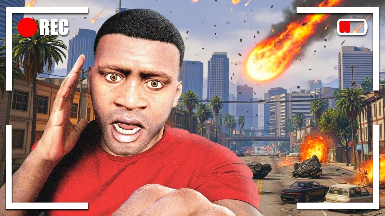 LA PLUS GROSSE PLUIE DE MÉTÉORITES DE GTA 5 ! (C'était chaud)