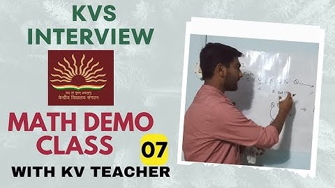 kvs prt addition math demo teaching mock class kvs interview preparation important