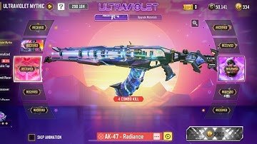 Buying Mythic AK-47 - Radiance & Maxing it out by Opening the ULTRAVIOLET MYTHIC REDUX Drop in CODM🌈