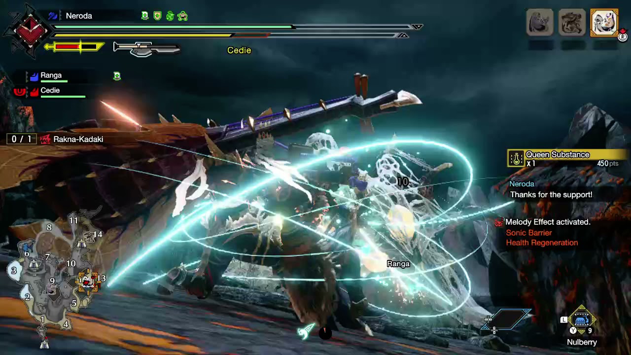 Monster Hunter Rise - Sync Silkbind Attack (SwitchAxe + HuntingHorn) 😆