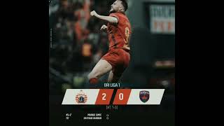 Alhamdulillah persija menang atas dukungan seporter persija yang udah mendukung nya