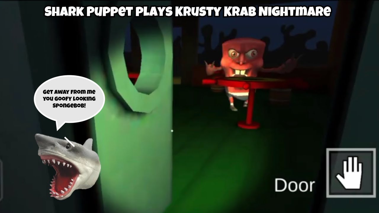SB Movie Shark Puppet plays Krusty Krab Nightmare! YouTube