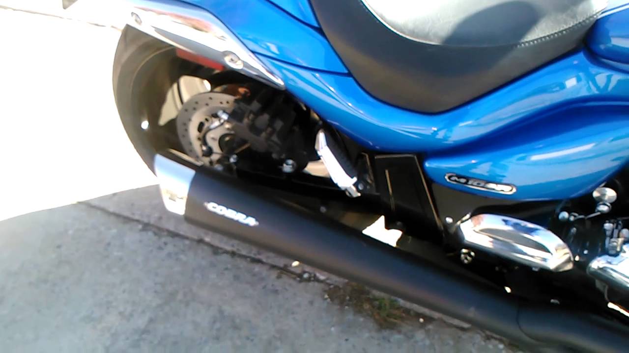 2012 suzuki m109 cobra 2 into 1 exhaust YouTube