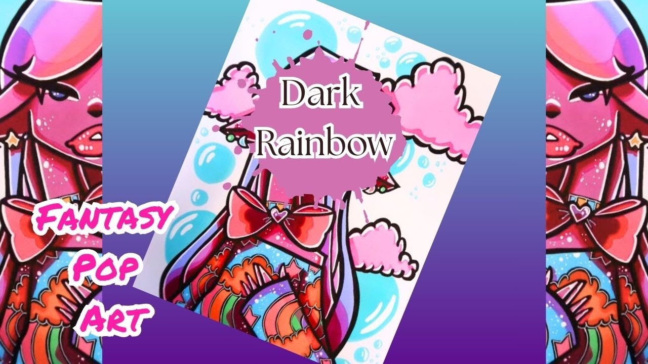 Dark Rainbow Illustration/ Fantasy Pop Art