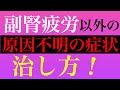 【副腎疲労 治し方 症状】副腎疲労以外の原因不明な症状の治し方！病院で「異常なし」と言われた症状に対しての原因と治し方について！【副腎疲労症候群専門 整体 秋田市】