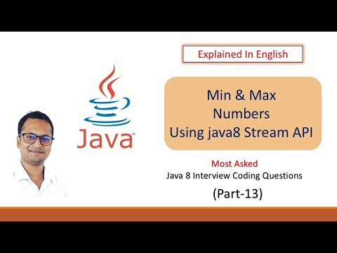 Max and Min numbers using stream #java8 #javainterview #java #javainterviewquestions #javatutorial