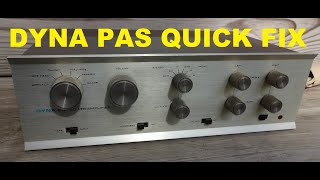 Quick fix Vintage Dyna Dynaco PAS tube type preamp repair Channel hiss distortion