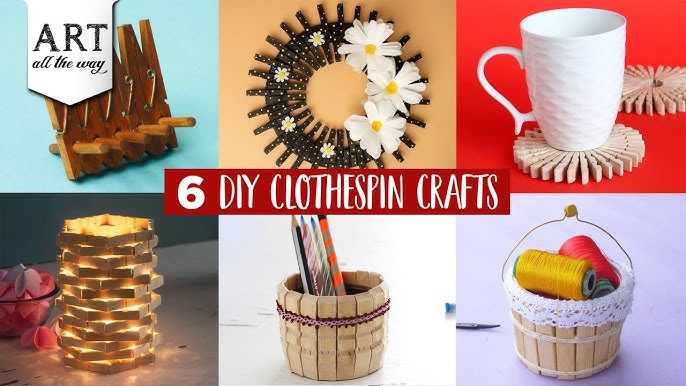 4 DIY Clothespin Crafts, Home Decor Ideas