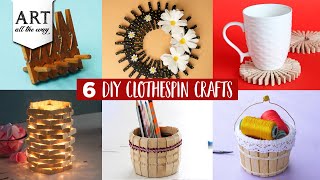 6 DIY Clothespin Crafts | Home Decor Ideas | Useful crafts | Best out of waste Ideas
