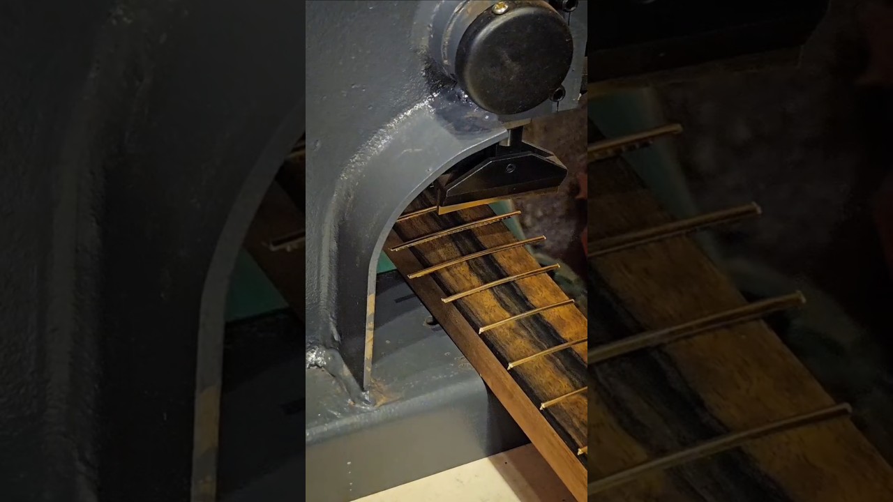 Fitting the golden frets... 