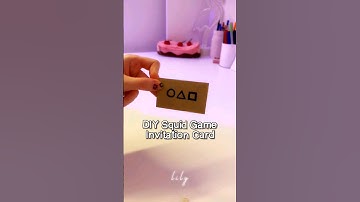 DIY Squid Game invitation card!✨️ #diy #tutorial #squidgame #squidgame2 #aesthetic #creative #shorts