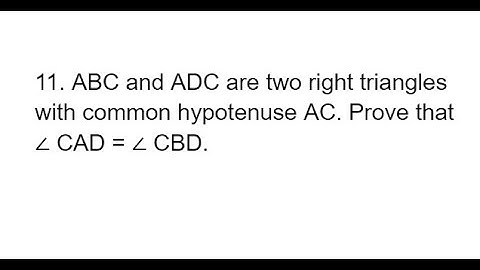 CLASS 9 CHAPTER 9 EXERCISE 9.3 QUESTION 11(In Tamil)-Mrs.DB  ABC and ADC are two right triangles wit