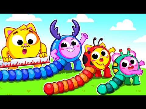 Who Has the Longest Caterpillar Tail? | Big & Small | Sharing Is Caring | Nursery Rhymes Toddler Zoo