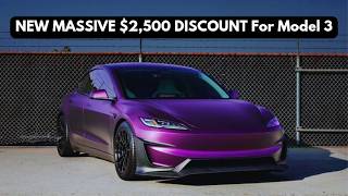 NEW* MASSIVE $2,500 DISCOUNT For Model 3 (in case you missed it)