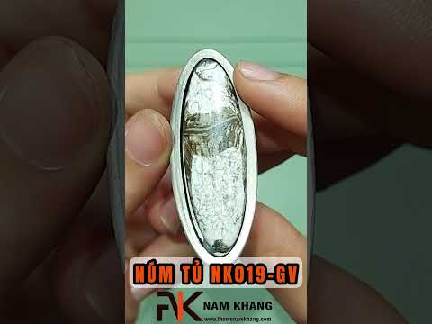 N&uacute;m Cửa Tủ Ovan Họa Tiết Sứ V&acirc;n NK019-GV