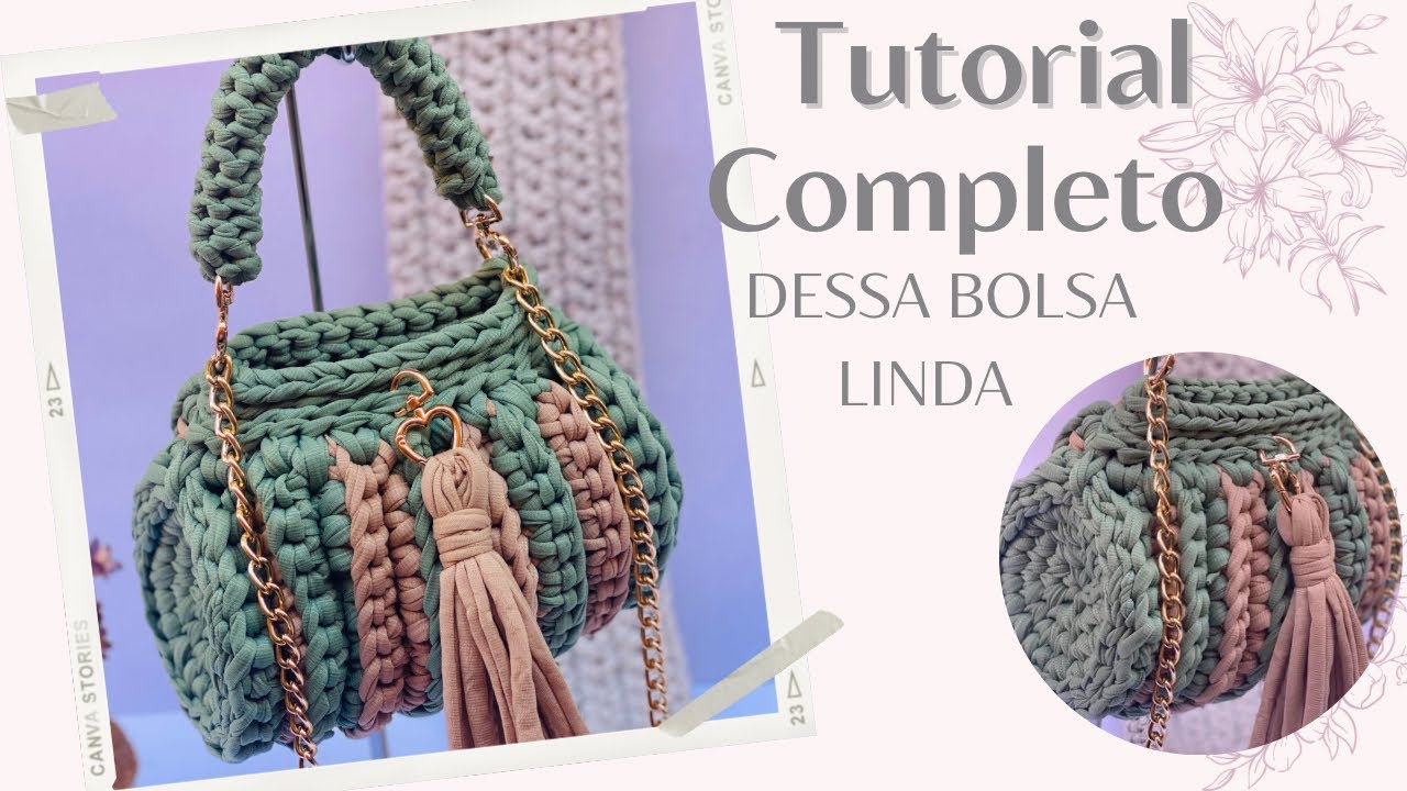 Vem conferir o passo a passo dessa bolsa maravilhosa em fio de malha