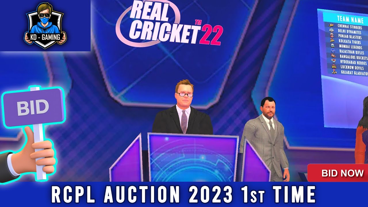 REAL CRICKET 22 - IPL AUCTION (FIRST LIVE RCPL AUCTION OF RC 22)