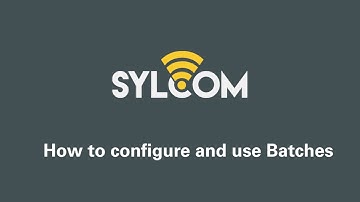 Tutorial Batch function on Sylcom 1.5.6