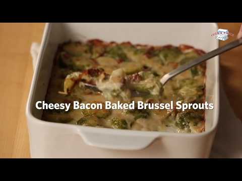 Cheesy Bacon Baked Brussel Sprouts