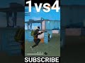 CS RANK🔥🔥1VS4 OVER POWER CLUTCH#freefire#shortsvideo #gaming