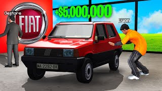 RUBO TUTTE LE FIAT PANDA DAL CONCESSIONARIO POVERO SU GTA5!! screenshot 1