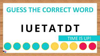 Guess the Correct Word! Unscramble in Record Time! 8 Letters | Agent Quiz
