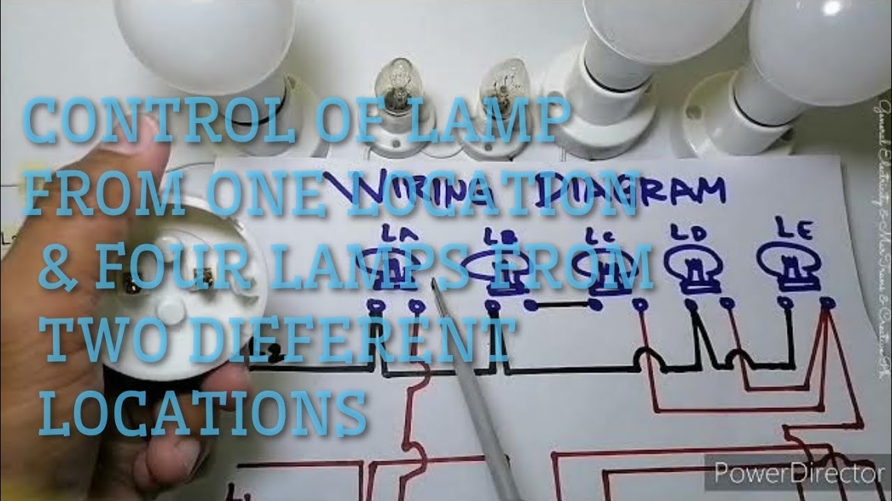 Control of Lamp from One Location & four lamps from two Different  Locations