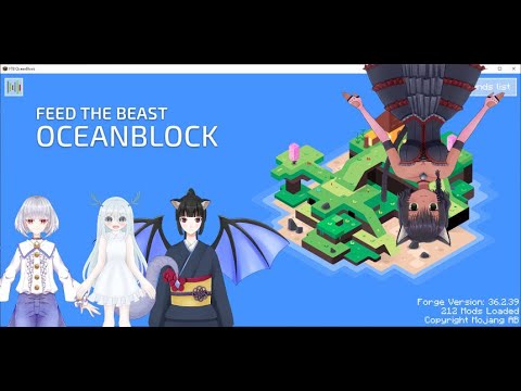 Minecraft MOD FTB OceanBlock [コラボ用裏作業] 海の上も空の上もやることは資源を増産していくこと…！ 5th/Oct/22