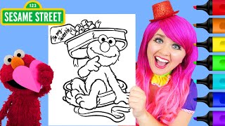 Coloring Elmo Valentine's Day | Markers