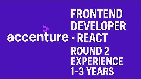 #Accenture React Developer Interview | Frontend Round 2 Preparation (0–3 Years Experience)(2025)