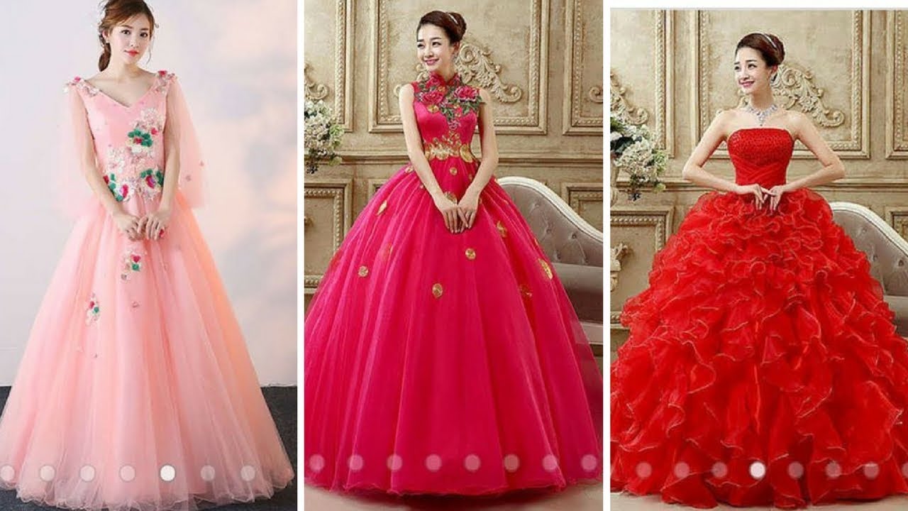 Princess Style Long Gown Dress Designs 