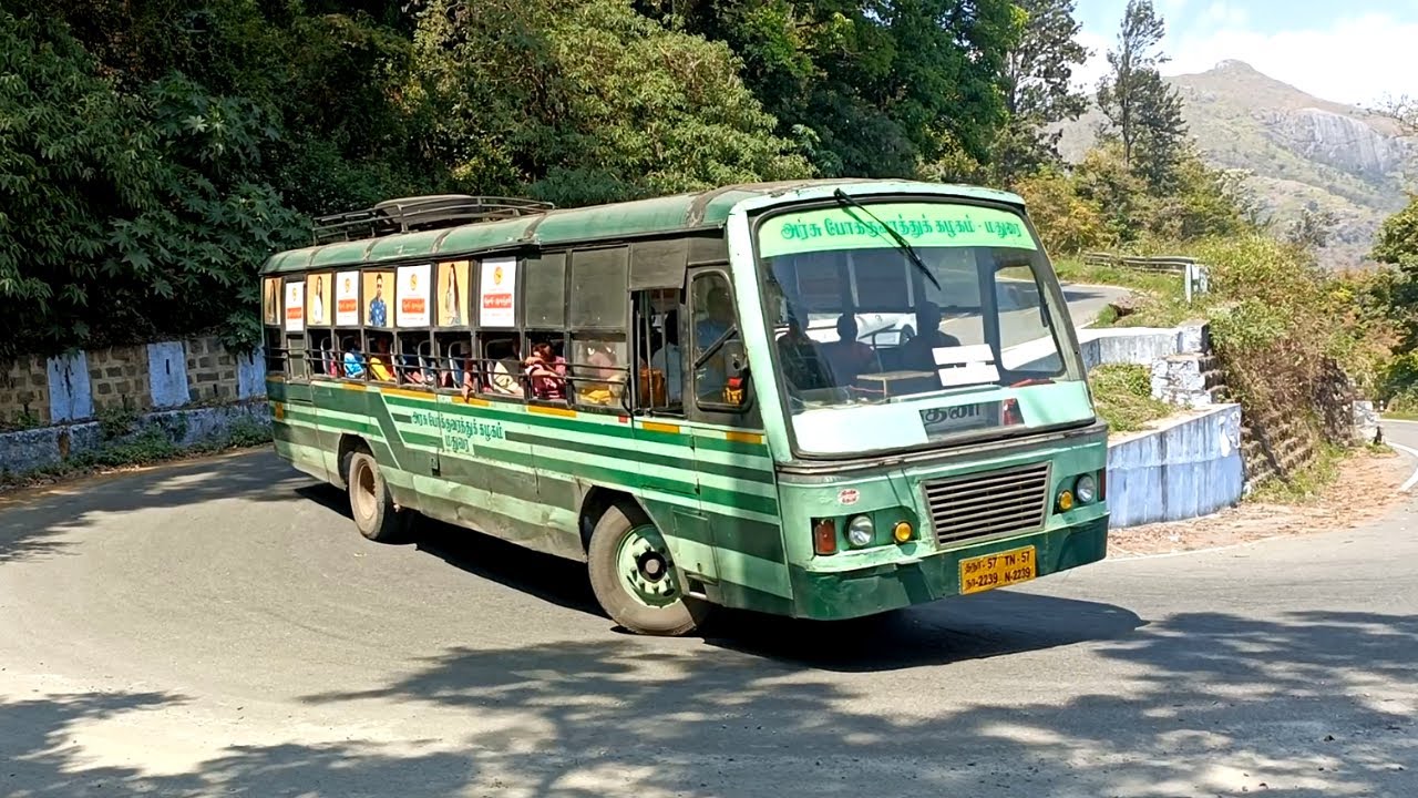 Govt Bus And Car Turning Bodimettu Hairpin bend Hills Driving Road