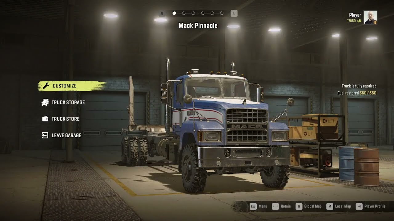 Snowrunner Mack Pinnacle Gameplay - Refueling and Repairing