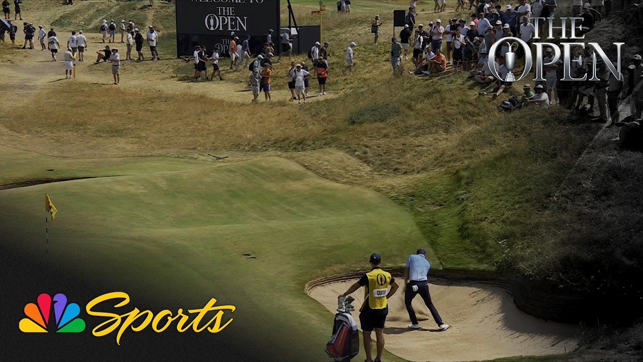 Laurie Canter lands crisp chip out of the bunker for birdie | 154th Open Championship | NBC Sports